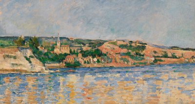 Village at the Waters Edge, c.1876 by Paul Cézanne